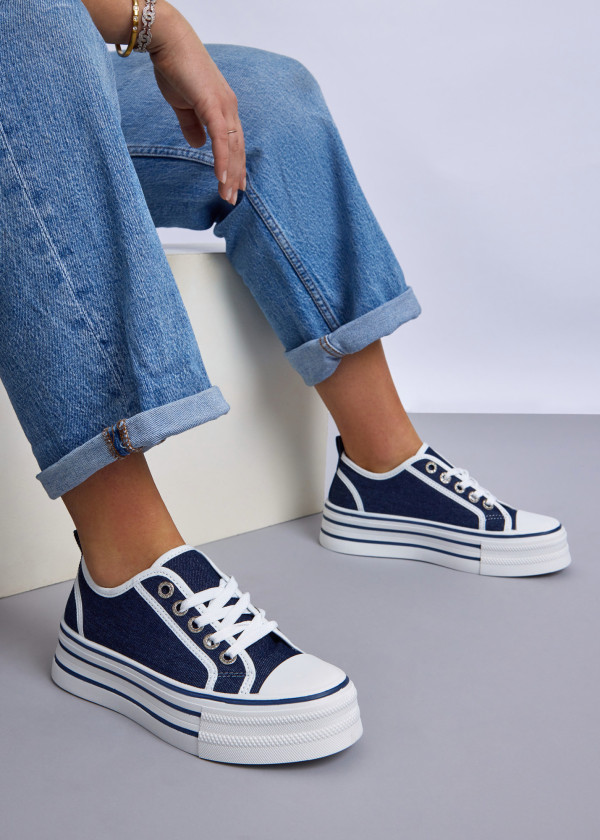 Denim Platform Sneakers 1