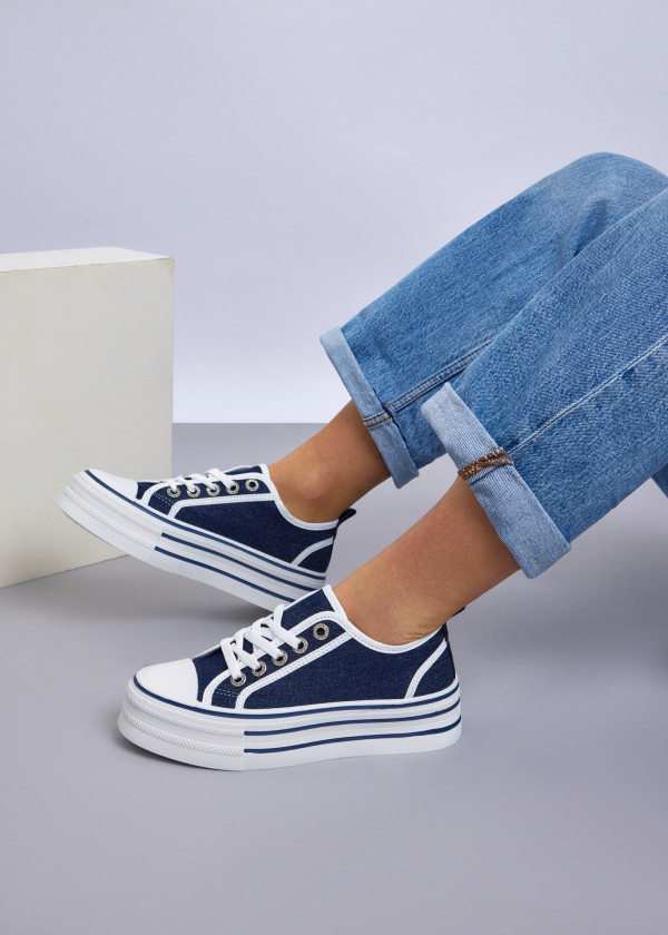 Denim Platform Sneakers 2