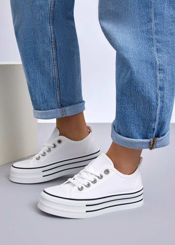 White Platform Sneakers