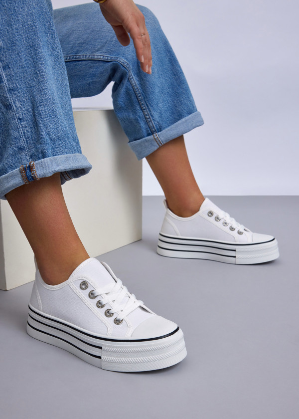 White Platform Sneakers 2