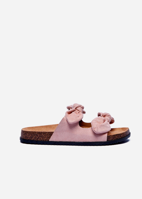 Pink Bow Slide Sandals 3