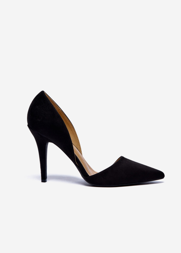 Black Suede Stiletto Pump 3