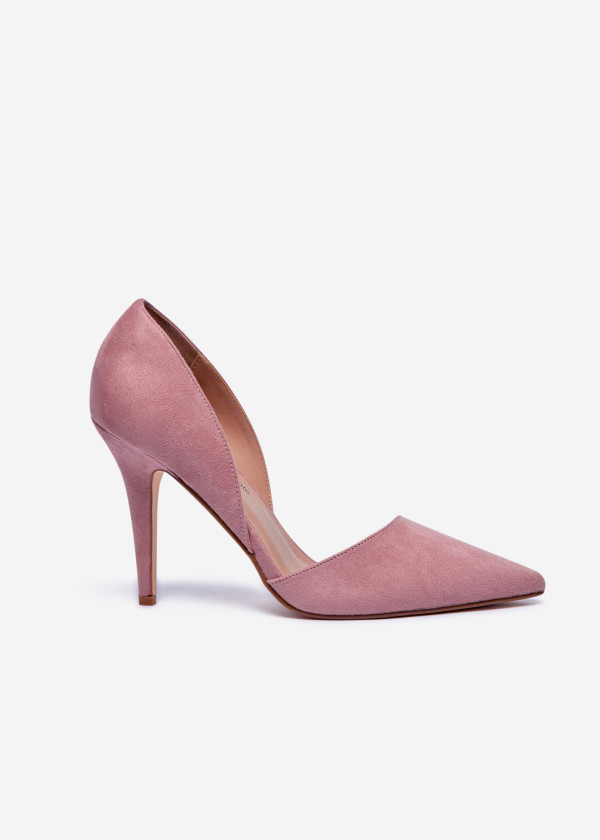 Pink Suede Stiletto Pumps 3