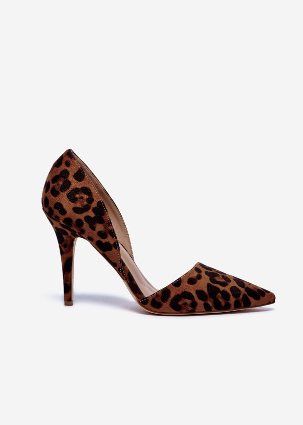 Leopard Suede Stiletto Pumps 3