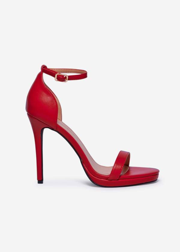 Red Stiletto Heel Sandals 3