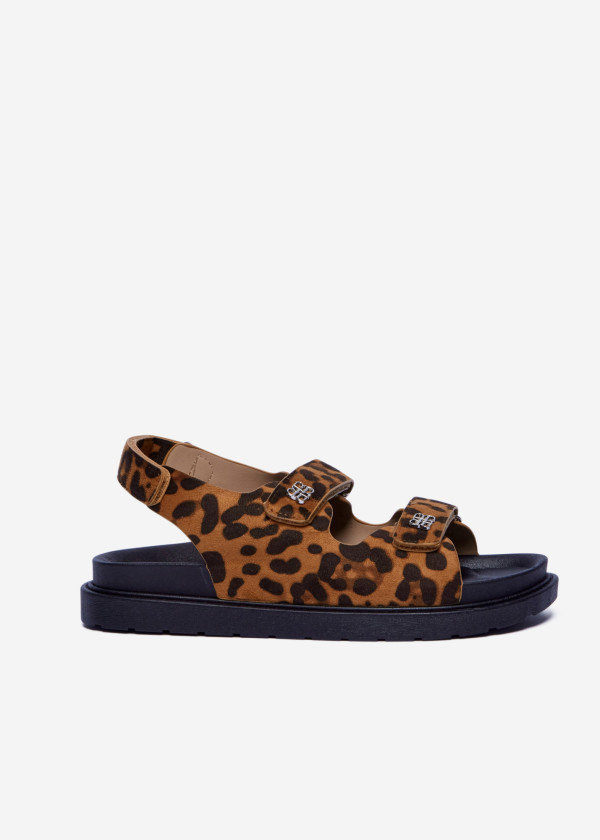 Leopard Print Chunky Sandals 3