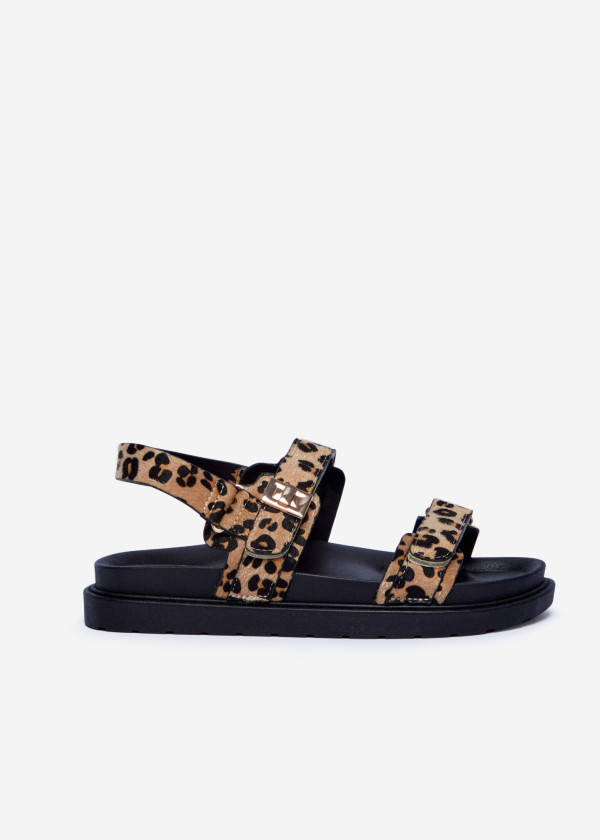 Leopard Print Flatform Sandals 3