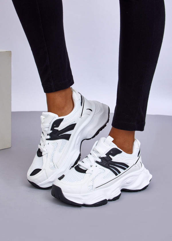 White/Black Chunky Sneakers