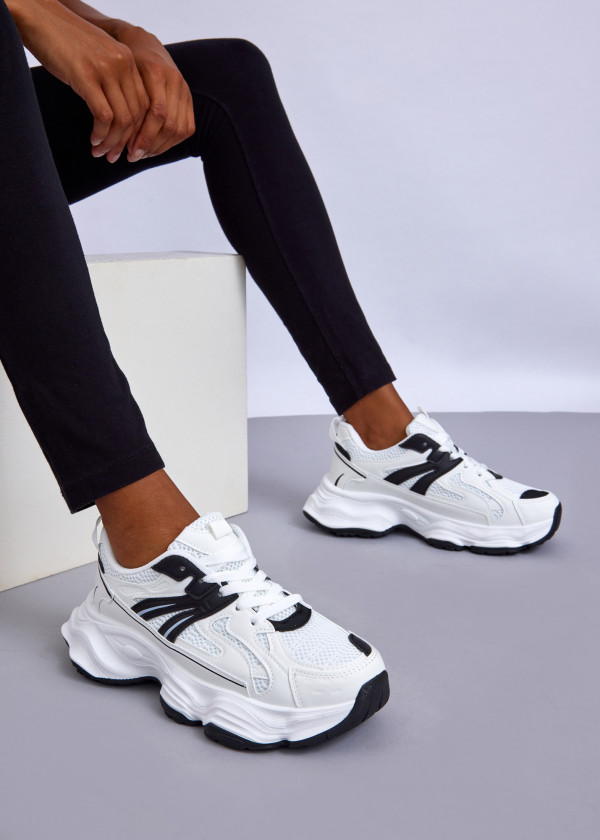 White/Black Chunky Sneakers 1