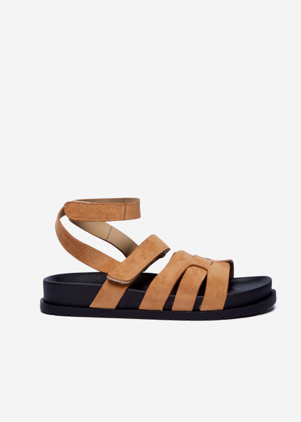 Tan Ankle Strap Gladiator Sandals 3