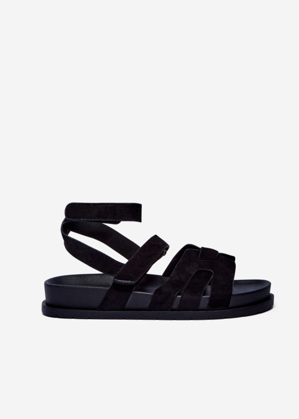 Black Ankle Strap Gladiator Sandals 3