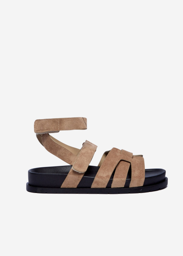 Khaki Ankle Strap Gladiator Sandals 3