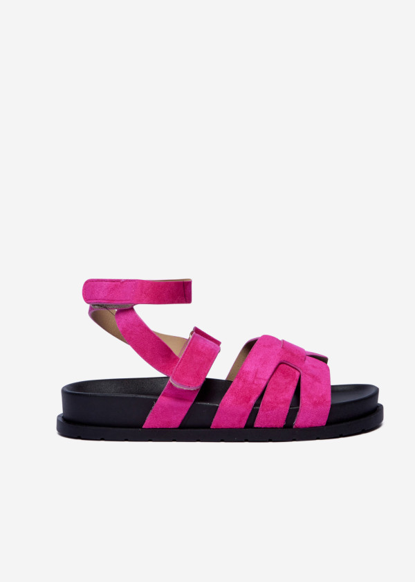 Fuchsia Ankle Strap Gladiator Sandals 3