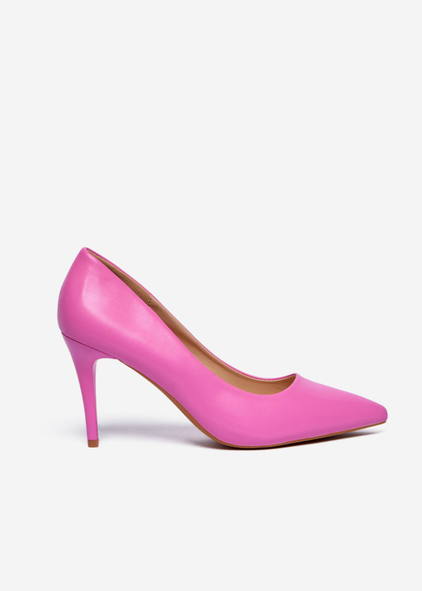 Pink Classic Pointed Toe Court Heels 3