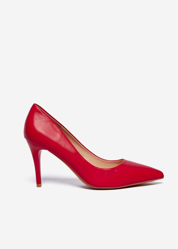 Red Pointed Toe Court Heels 3