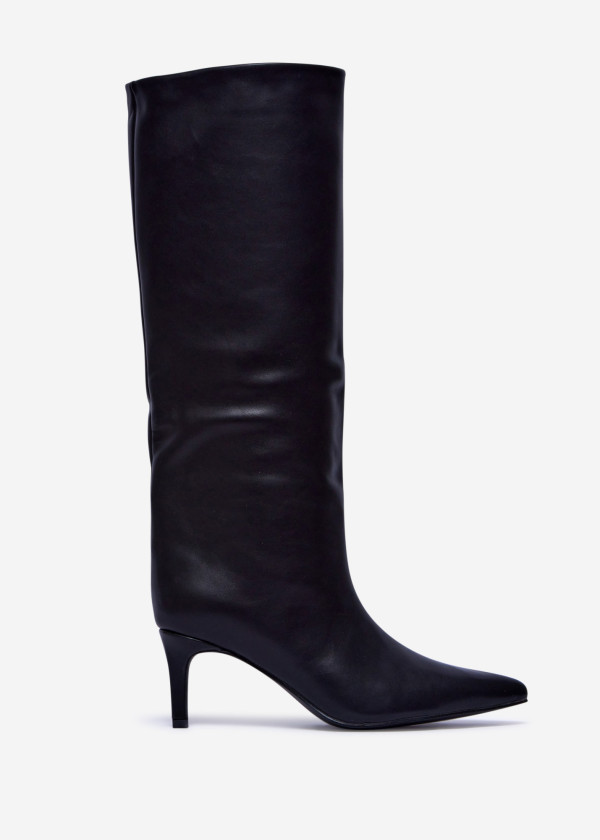 Black Stiletto Knee-High Boots 3