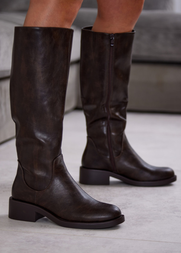 Dark Brown Knee-High Boots 1